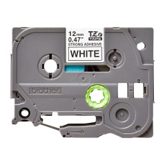 Brother TZe-S231 - Cassette à Ruban Original Laminé Adhésif Puissant - 12 mm - Noir sur Fond Blanc - 8M