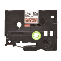BROTHER TZeB31 Ruban pour étiqueteuse Noir sur Orange fluo, 12 mm