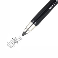 Koh-I-Noor 5359 Porte-mines mécanique 5.6 mm - Porte-mines moderne en métal avec mines en graphite, Set 4865 2B et 6B avec gomme