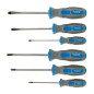 Silverline 546524 Jeu de tournevis 6 pièces Vis fendues et cruciformes - Bleu Silverline 546524 Jeu de tournevis 6 pièces Vis fendues et cruciformes - Bleu
