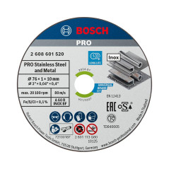 Bosch Accessories 5 disques à tronçonner Expert for Inox (pour acier inoxydable, 76 x 10 x 1 mm, accessoires meuleuse angulaire)