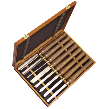 Faithfull WCTSET8B HSS Outils de tournage Coffret en bois 8 pièces (Import Grande Bretagne)