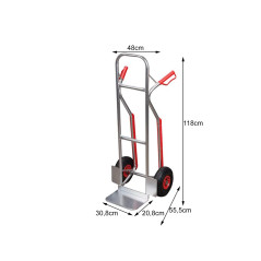 Perel Oht10 en aluminium robuste Diable Charge 200 kg