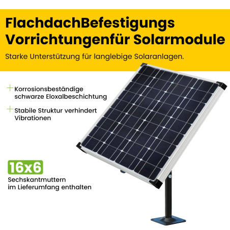 Offgridtec© Support de panneau solaire 5 W - 30 W - Noir