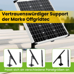 Offgridtec© Support de panneau solaire 5 W - 30 W - Noir