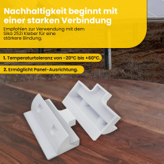 Offgridtec ABS de connexion Spoiler Blanc Connexion Profile 180 mm, 1 pièce, 006535