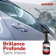 ALCLEAR 721GR Nettoyant vitres auto 1000 ml, avec effet déperlant, pour vitres intérieures & extérieures, pare-brise, rétroviseu