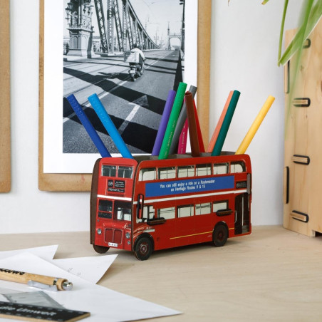 Werkhaus Pot à crayons Bus londonien à deux étages
