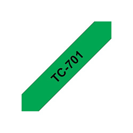 Brother TC-701 ruban d'étiquette Noir sur vert