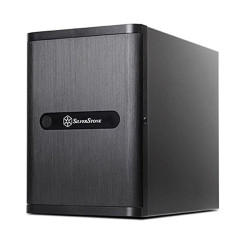 SilverStone SST-DS380 - Stockage de boîtiers Mini-ITX avec porte, noir