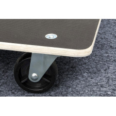 Metafranc Chariot 822020 à roulettes - Plaque sérigraphiée - 590 x 490 mm - 400 kg - Matériel de manutention de marchandises - P