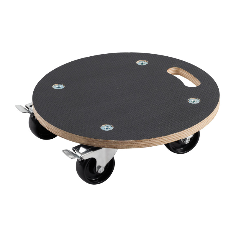 Meister 822040 Chariot à roulettes - plaque Sérigraphie - roues en PA - freins Ø 380 mm - 200 kg Meister 822040 Chariot à roulettes - plaque Sérigraphie - roues en PA - freins Ø 380 mm - 200 kg