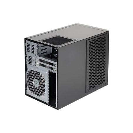 SilverStone SST-DS380 - Stockage de boîtiers Mini-ITX avec porte, noir