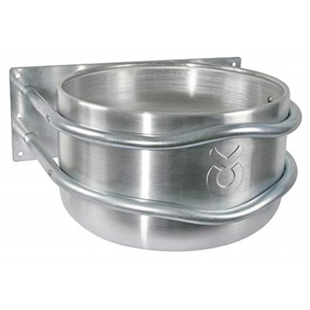 Kerbl - 32495 - Mangeoire en aluminium - Avec écoulement - Env 18 l