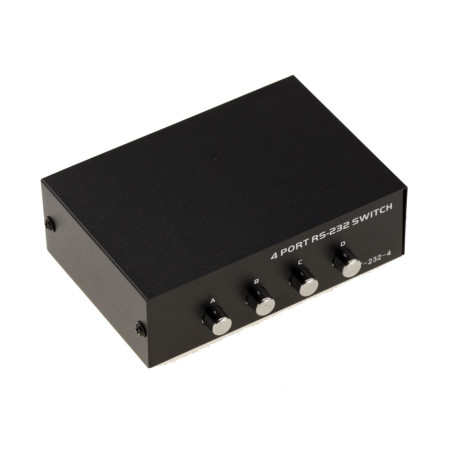KALEA-INFORMATIQUE Boitier de partage Série RS232 switch RS-232 4 Ports. Réversible 4 entrées vers 1 sortie OU 1 entrée vers 4 s