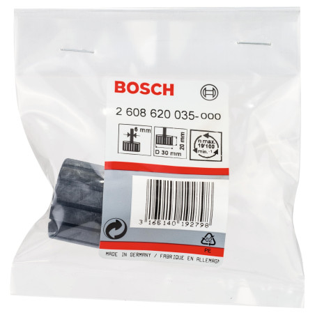 Bosch Accessories Porte-Outil pour Manchon Abrasif, 19100 tr/min, 20mm Diamètre Tête, 30mm Longueur