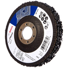 Bosch 1x Disque de nettoyage PRO Multi Material N377 (pour Tôles en acier, Acier, Ø 115 mm, Grain, Professional Accessoire Petit