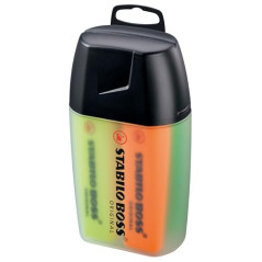 STABILO BOSS ORIGINAL - Surligneur - Boite x 4 surligneurs fluo - Coloris assortis