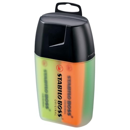 STABILO BOSS ORIGINAL - Surligneur - Boite x 4 surligneurs fluo - Coloris assortis