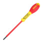 STANLEY 0-65-412 Gamme FATMAX Tournevis Électricien 4 X 100 Mm - Fabriqués En France - Lame En Acier - Revêtement Polyamide Anti STANLEY 0-65-412 Gamme FATMAX Tournevis Électricien 4 X 100 Mm - Fabriqués En France - Lame En Acier - Revêtement Polyamide Anti