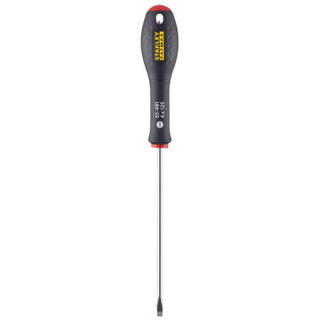 STANLEY 0-65-481 Tournevis Plat 4 X 125 Mm - Gamme FATMAX - Fabriqués En France - Lame En Acier - Sablage De L'Empreinte - Poign
