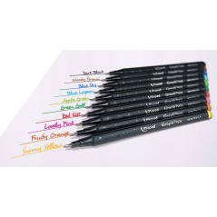 Maped 897417 33 pièces Kit de coloriage Y Compris Brosse, pointes Feutre Fineliner stylos, crayons de couleur et taille-crayon e