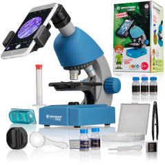 Bresser Junior Microscope pour enfants éclairage LED réglable support pour smartphone préparation de spécimens et échantillons p