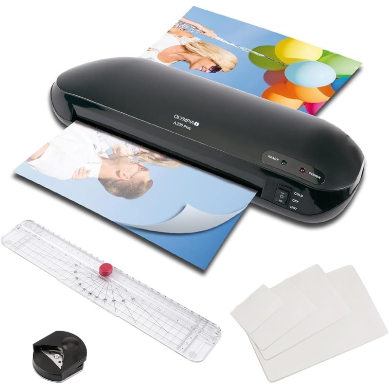 Olympia A 230 Plus Set 4 en 1 Plastifieuse Noir Olympia A 230 Plus Set 4 en 1 Plastifieuse Noir