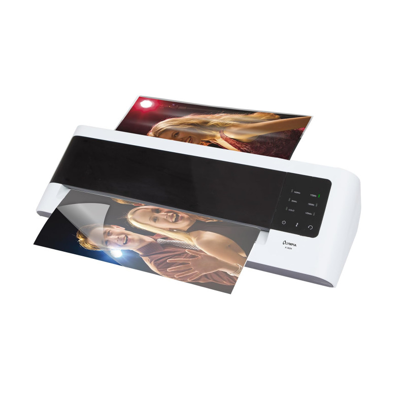 Olympia A 3024 Plastifieuse format max. DIN A 3 (330 mm), température: froid/reglable, plastifie sans support, Noir/Blanc Olympia A 3024 Plastifieuse format max. DIN A 3 (330 mm), température: froid/reglable, plastifie sans support, Noir/Blanc