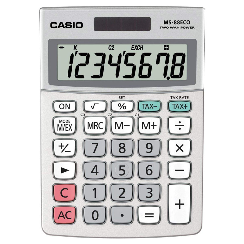 Casio MS-88ECO Calculatrice financière solaire Gris Casio MS-88ECO Calculatrice financière solaire Gris
