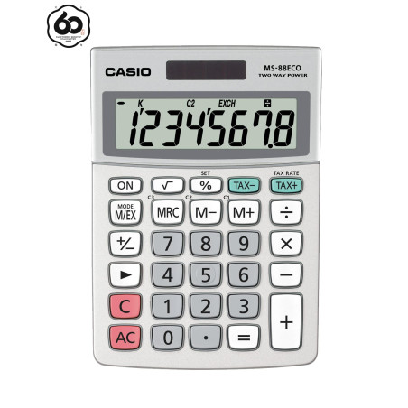 Casio MS-88ECO Calculatrice financière solaire Gris