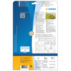 Herma 8694 Étiquettes en plastique 297 x 420 A3 LC 50 pièces Transparent