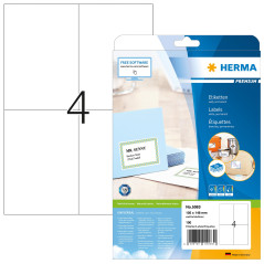 Herma 5063 Étiquettes 105 x 148 Premium A4 100 pièces Blanc