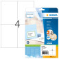 Herma 5063 Étiquettes 105 x 148 Premium A4 100 pièces Blanc