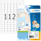 Herma 4334 Étiquettes 25,4 x 16,9 Premium A4 2800 pièces Blanc