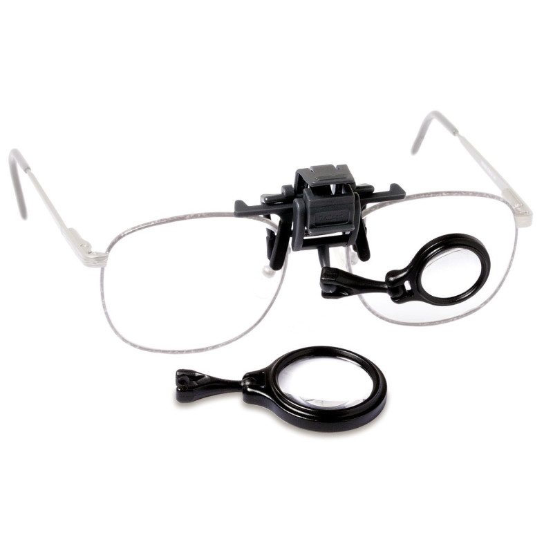 Carson OcuLens loupe de lunettes mains libres, grossissement 5x et 8x, avec fonction de serrage (OL-57) Taille Unique Noir