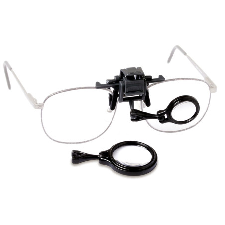 Carson OcuLens loupe de lunettes mains libres, grossissement 5x et 8x, avec fonction de serrage (OL-57) Taille Unique Noir