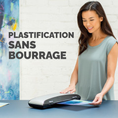 Fellowes Spectra Plastifieuse A3 Avec Kit De 10 Pochettes De Plastification, 125 Microns, Système Anti-Bourrage, Temps De Chauff