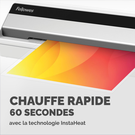 Fellowes Plastifieuse Saturn 3I A3 Avec 10 Pochettes Plastifieuses A3 80 à 125 microns, Sans Bourrages, Plastifieuse A3, 3 Régla