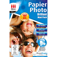 Micro Application Papier Photo - Papier photo A6 - Feuille A6 - Papier imprimante - Tirage photo - Papier impression photo - Pap