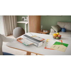 Leitz iLAM Home Office - Plastifieuse A3 pour la Maison, Préchauffage Rapide en 3Minutes, Pochettes de 75-125 Microns, Lot de Po
