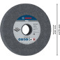 Bosch 1x Meule assiette PRO Longlife pour touret à meuler d'établi et alésage 32 mm (pour Acier, Fonte, Ø mm, Professional Acces Bosch 1x Meule assiette PRO Longlife pour touret à meuler d'établi et alésage 32 mm (pour Acier, Fonte, Ø mm, Professional Acces