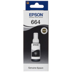 Epson 664 EcoTank Noir, Bouteille d'encre d'origine, L300 L355 L555 ET-2500 ET-2550 ET-2600 ET-2650 ET-4500 ET-14000
