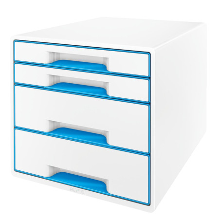 Leitz Wow Bloc de classement 4 Tiroirs Bleu
