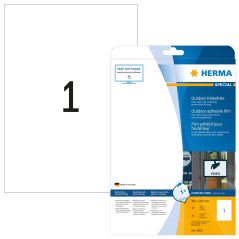 Herma 9500 étiquettes film adhésif outdoor 210 x 297 A4 10 pièces Blanc