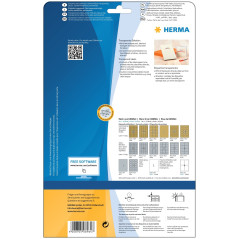 Herma 8964 Étiquettes jet d'encre en plastique 210 x 297 A4 10 pièces Transparent