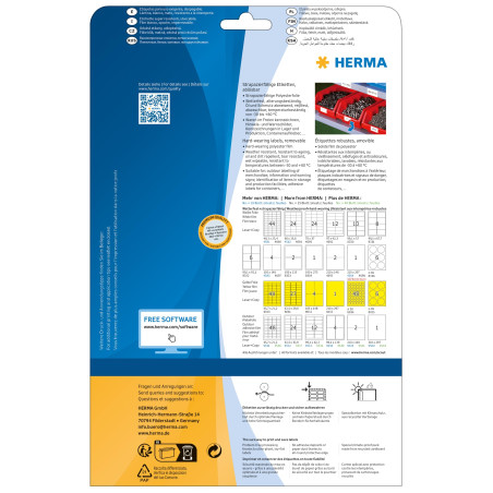 Herma 4573 résistante aux intempéries d'écran Étiquettes (A4, 66 x 33,8 mm résidus Mat Résistant) 480 pièces Blanc