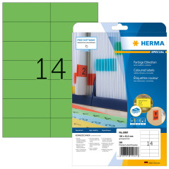 Herma 5061 Étiquettes 105 x 42,3 A4 280 pièces Vert