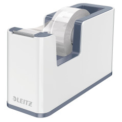 Leitz Dévidoir, Base Lourde avec Ruban Adhésif, WOW, Blanc Perlé/Gris