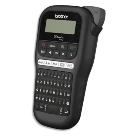 Brother PT-H110 Etiqueteuse portable et ludique compacte Idéale pour une utilisation de bureau | livrée avec 1 ruban Tze Noir/Bl
